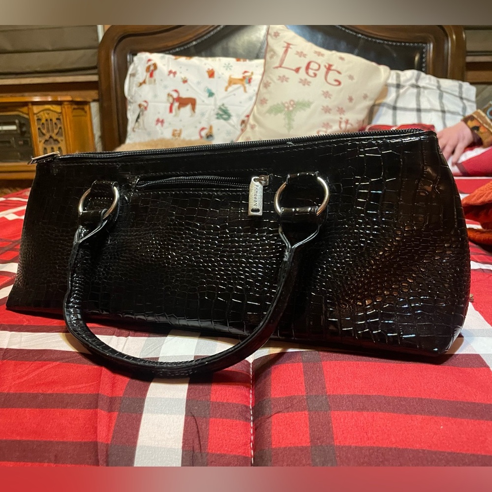 Black Wine Cooler Purse with Wine Opener